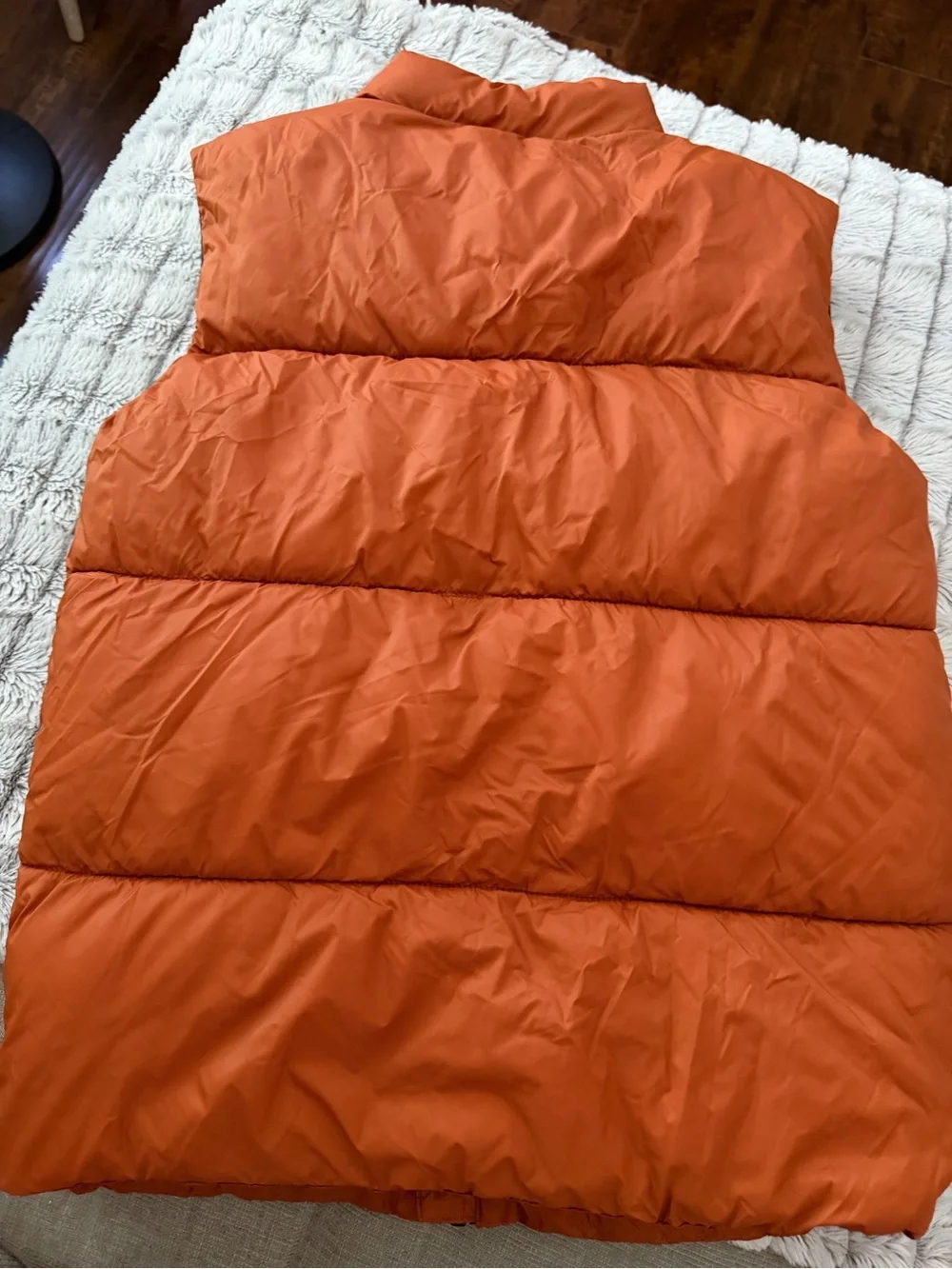 Old Navy Orange Quilted Puffer Vest